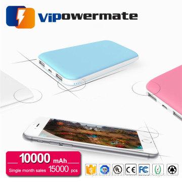 High quality universal portable mobile oem power bank 10000mah with ce fcc rohs certificate